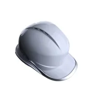 Каска защитная строительная, бело-серебристая,ABS Plus