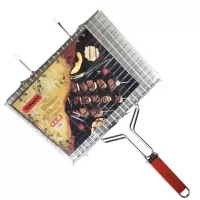 Решетка для барбекю 450*250 мм, деревянная рукоятка, 5872-840